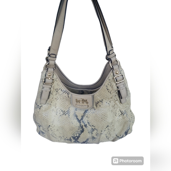 Coach Rare Madison Python Embossed Maggie Shoulder Bag - Picture 4 of 17